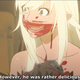 Totally oblivious to Araragi’s horror. Also desperately in need of a napkin.